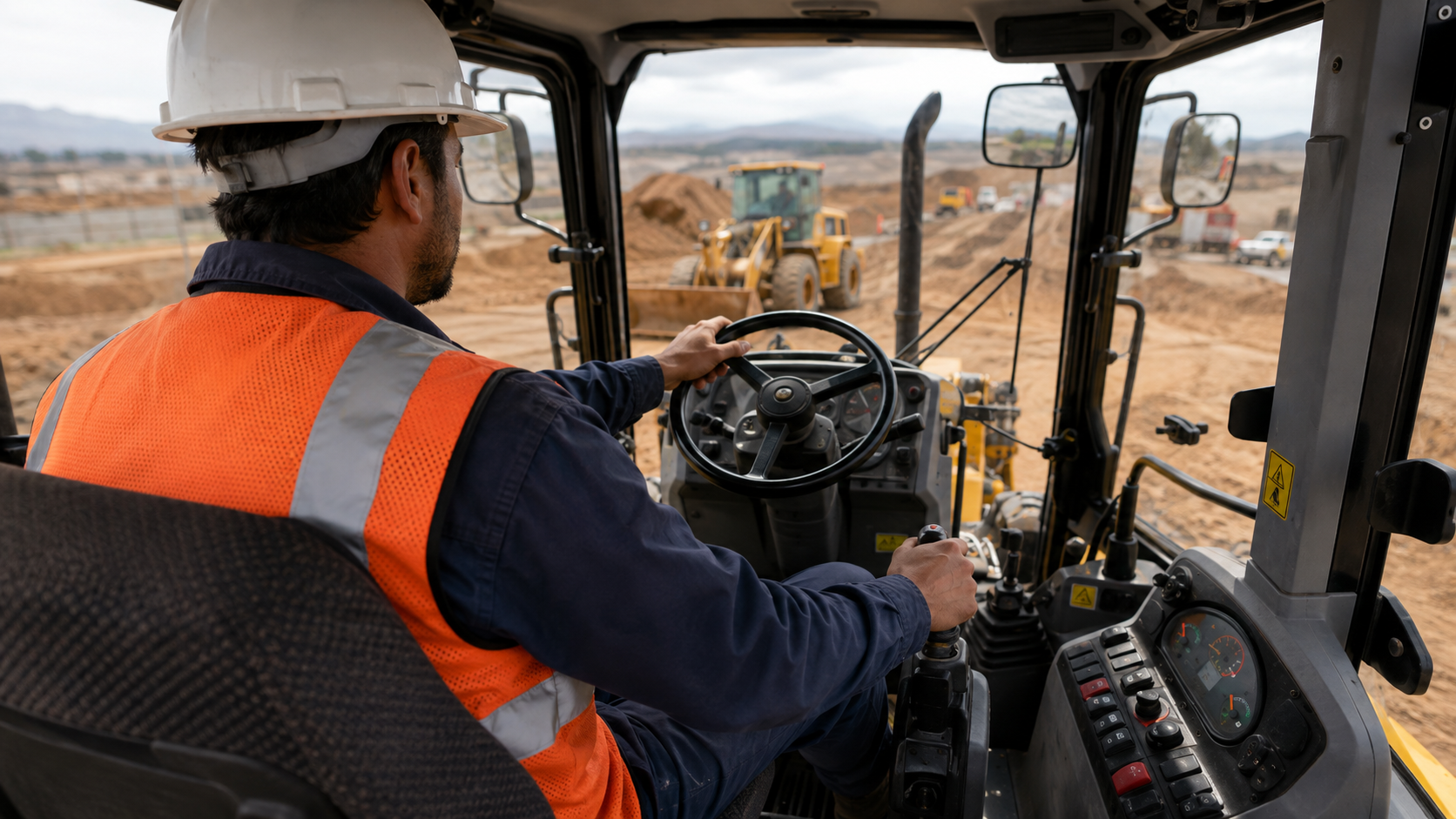 Capacitación profesional en operación de retroexcavadora